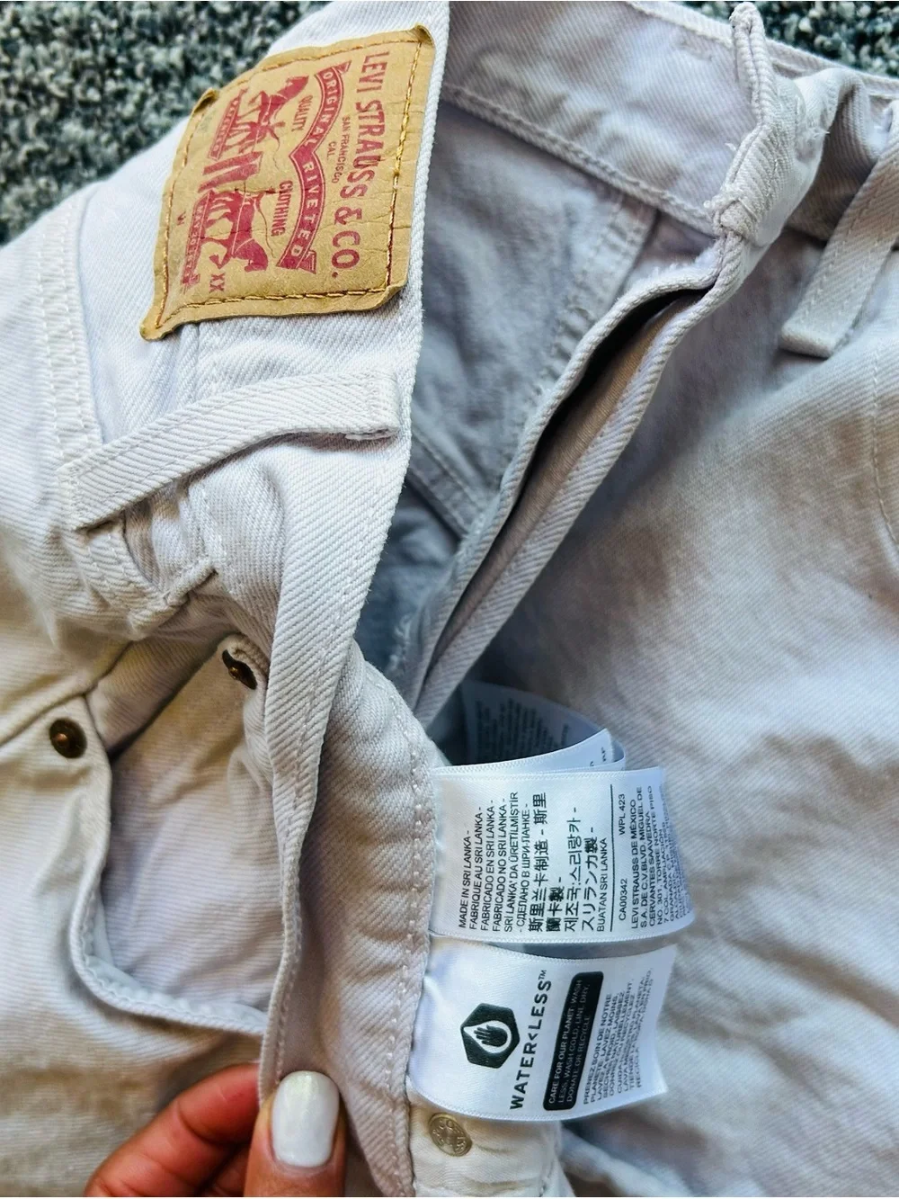 Levi's Light Lavender Button-Fly Shorts